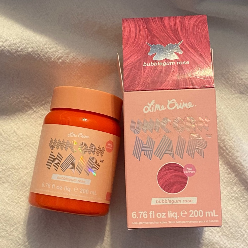 Lime Crime Semi Permanent Hair Dye Bubblegum Rose New and Unopened